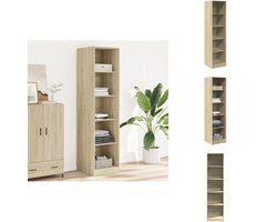 vidaXL Kledingkast - Kledingkasten - Klerenkast - Garderobekast - Kledingkast 50x50x200 cm bewerkt hout sonoma eikenkleurig