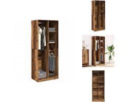 vidaXL Kledingkast - Kledingkasten - Klerenkast - Garderobekast - Kledingkast 80x50x200 cm bewerkt hout oud hout