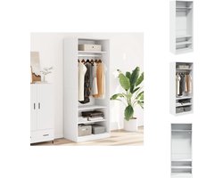 vidaXL Kledingkast - Kledingkasten - Klerenkast - Garderobekast - Kledingkast 80x50x200 cm bewerkt hout wit