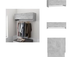 vidaXL Kledingkast - Kledingkasten - Klerenkast - Klerenkasten - Kledingkast 100x32,5x35 cm bewerkt hout betongrijs