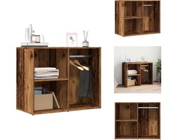 vidaXL Kledingkast - Kledingkasten - Sieradenkast - Kast - Kledingkast 80x40x65 cm bewerkt hout oud houtkleurig