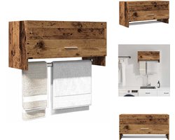 vidaXL Kledingkast - Kleerkasten - Opbergkast - Kast - Kledingkast 70x32,5x35 cm bewerkt hout oud houtkleurig