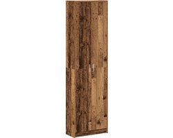 vidaXL - Kledingkast - met - plank - Oud - Hout - 55 - x - 25 - x - 189 - cm - Bewerkt - hout
