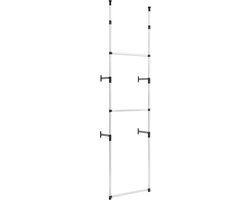vidaXL - Kledingkastsysteem - met - stangen - telescopisch - aluminium