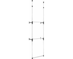 vidaXL - Kledingkastsysteem - met - stangen - telescopisch - aluminium