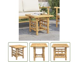 vidaXL Kleine Bijzettafel - Bamboe Bijzettafel - Bijzettafel 45x45x45 cm bamboe - Houten Bijzettafel - Living Room Furniture - Modern Bijzet Tafeltje