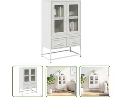 vidaXL Klikmechanisme - Dynamische Sleutel - Hoge kast 68x39x111,5 cm staal wit - Gereedschapset - Mechanica - Torque Wrench