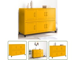 vidaXL Klikmechanisme - Dynammometer Sleutel - Dressoir 100,5x39x72 cm staal mosterdgeel - Koppelmoment - Gereedschapset - Drapers Tools