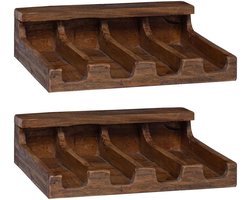 vidaXL - Koffer - Bruin - 36 - x - 30 - x - 10 - cm - Massief - Mahoniehout