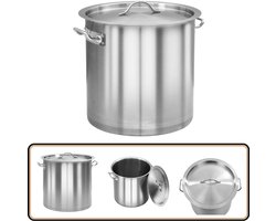 vidaXL Kookpan - 35L - Roestvrij staal - Zilver Kookpan - Roestvrijstaal - Cateringspan - Soep - Stoofschotel