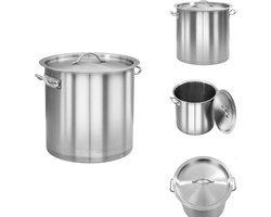 vidaXL Kookpan - Kookpannen - Soeppan - Soeppannen - Kookpan 26 L 32x32 cm roestvrij staal