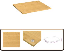 vidaXL Kookplaatafdekking - Bamboe - 50x56 cm Kookplaatafdekking - Bamboebord - Keukengereedschap - Snijplank - Dienblad