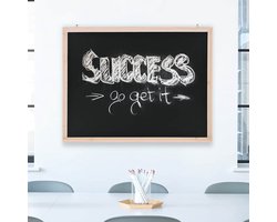 vidaXL Krijtboard - Kinderkrijtbord - Krijtbord voor aan de wand 60x80 cm cederhout - Muurdecoratie - Leermiddel - Spelenderwijs Leren