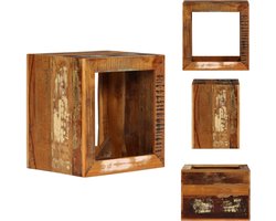 vidaXL - Kruk - 40x30x40 - cm - massief - gerecycled - hout