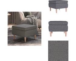 vidaXL Kruk - Krukken - Voetenbank - Voetensteun - Kruk met houten poten stof lichtgrijs