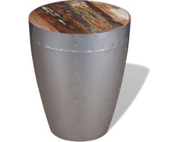vidaXL - Kruk - luchtvaartstijl - massief - gerecycled - hout