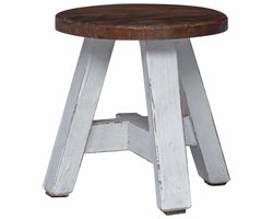 vidaXL - Kruk - Naturel - 22 - x - 22 - x - 24 - cm - Mahonie - Hout