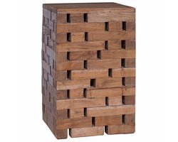 vidaXL - Kruk - Naturel - 29 - x - 29 - x - 48 - cm - Massief - gerecycled - hout
