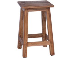 vidaXL - Kruk - Naturel - 30 - x - 30 - x - 47 - cm - Mahonie - Hout