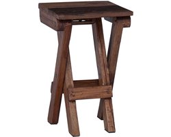 vidaXL - Kruk - Naturel - 30 - x - 30 - x - 48 - cm - Massief - gerecycled - hout