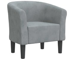 vidaXL - Kuipstoel - fluweel - donkergrijs