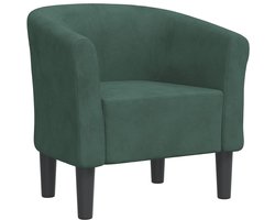 vidaXL - Kuipstoel - fluweel - donkergroen