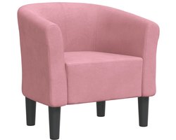 vidaXL - Kuipstoel - fluweel - roze