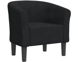 vidaXL - Kuipstoel - fluweel - zwart