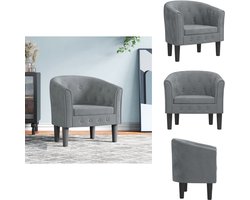 vidaXL Kuipstoel - Kuipstoelen - Fauteuil - Relaxfauteuil - Kuipstoel fluweel donkergrijs