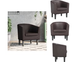 vidaXL Kuipstoel - Kuipstoelen - Fauteuil - Relaxfauteuil - Kuipstoel kunstleer bruin