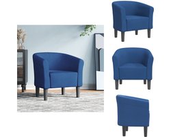 vidaXL Kuipstoel - Kuipstoelen - Fauteuil - Relaxfauteuil - Kuipstoel stof blauw