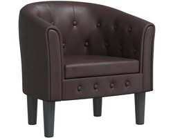 vidaXL - Kuipstoel - kunstleer - bruin