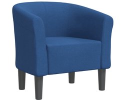 vidaXL - Kuipstoel - stof - blauw