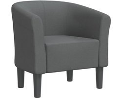 vidaXL - Kuipstoel - stof - donkergrijs