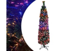 vidaXL - Kunstkerstboom - met - standaard - smal - 120 - cm - glasvezel