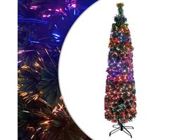 vidaXL - Kunstkerstboom - met - standaard - smal - 180 - cm - glasvezel