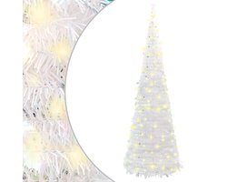 vidaXL - Kunstkerstboom - pop-up - 150 - LED's - 180 - cm - wit
