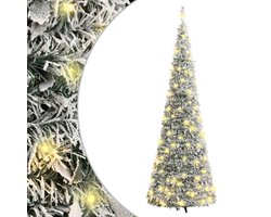 vidaXL - Kunstkerstboom - pop-up - met - sneeuw - 100 - LED's - 150 - cm