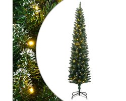vidaXL - Kunstkerstboom - smal - met - 150 - LED's - 120 - cm