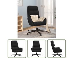 vidaXL Kunstleder - Relaxstoel - Relaxstoel kunstleer zwart - Zwarte Stoel - Lounge Stoel - Kantoorstoel