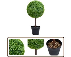 vidaXL Kunstplant Buxus Bol 50 cm - Groen Kunstbuxusplant - Buxusplant - Kunstplant - Kamerplant - Balkonplant
