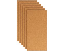 vidaXL - Kurkplaat - 6 - pcs - 100 - x - 50 - x - 1 - cm - Kurk - Bruin