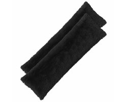 vidaXL - Kussen - met - kussen - HEERLEN - 2 - st - Zwart - PV - Fleece
