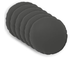 vidaXL - Kussen - met - kussen - HEERLEN - 6 - st - Antraciet - Polyester