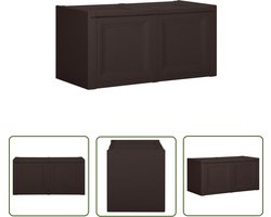 vidaXL Kussenbak - Opbergbox - Kussenbox 85 L 86x40x42 cm bruin - Buitendecoratie - Tuinmeubilair - Patioset