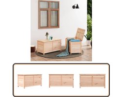 vidaXL Kussenbox - 100x50x56 cm - Massief Vurenhout Hout Kussenkast - Kussenopberg Box - Buitenschrijnwerk - Tuinopslag - Terrasoppervlak