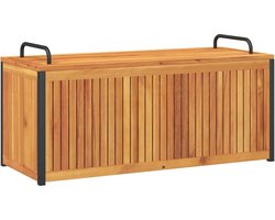 vidaXL - Kussenbox - 110x45x42/53 - cm - massief - acaciahout - en - staal