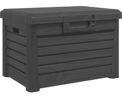 vidaXL - Kussenbox - 73x50,5x46,5 - cm - polypropeen - antracietkleurig