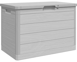 vidaXL - Kussenbox - 77,5x44,5x53 - cm - polypropeen - grijs