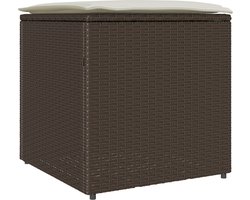 vidaXL - Kussenbox - Bruin - 50x50x50 - cm - van - Poly - Rattan